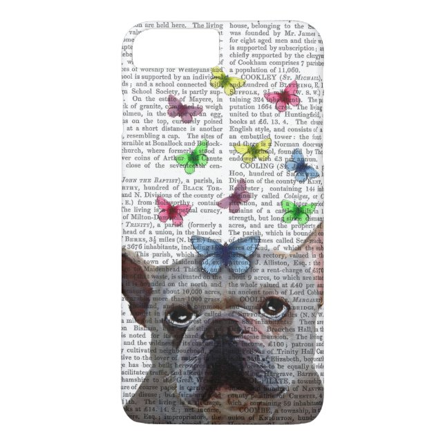 Capa Para iPhone, Case-Mate Buldogue e Borboletas Francesas Brancas (Verso)
