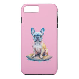 Capa iPhone 8 Plus/7 Plus Bulldog Francés Colorido y Artístico 