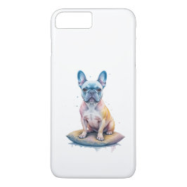 Capa iPhone 8 Plus/7 Plus Bulldog Francés Colorido y Artístico 