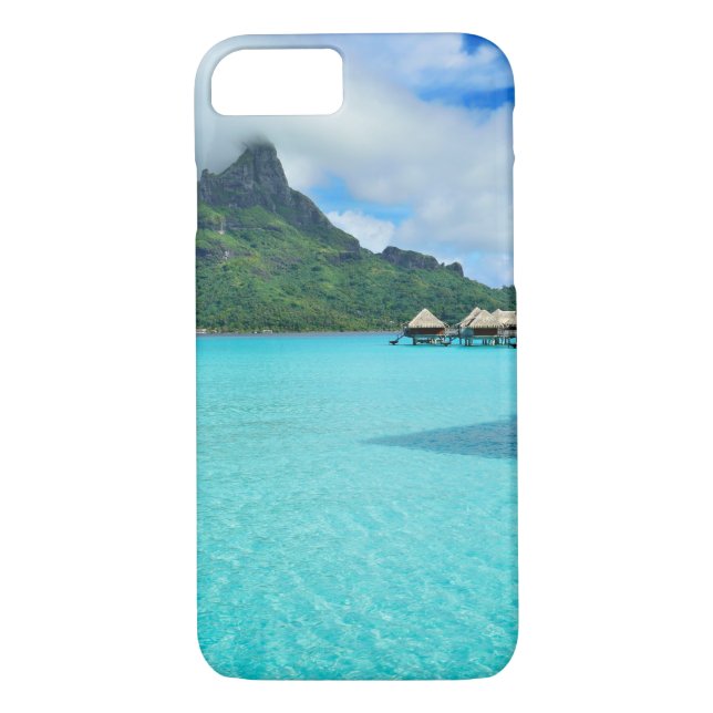 Capa Para iPhone, Case-Mate Bungalows de Overwater no iphone 7 da lagoa de (Verso)