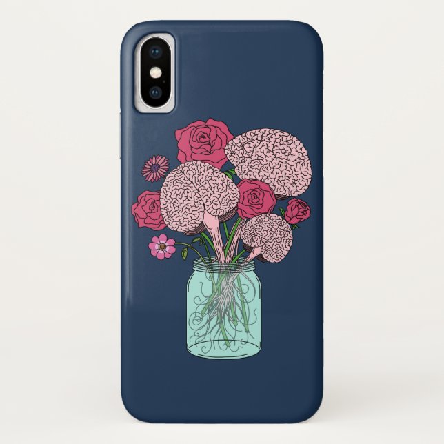Capa Para iPhone, Case-Mate Buquê da ventoinha do cérebro (Verso)