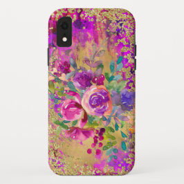 Capa Para iPhone Da Case-Mate Buquê de flor de aquarela rosa com framboesa