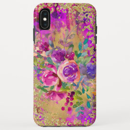Capa Para iPhone Da Case-Mate Buquê de flor de aquarela rosa com framboesa