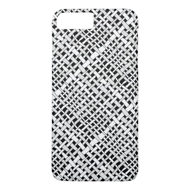 Capa Para iPhone, Case-Mate Burlap Prateado Elegante Tecido Russo (Verso)