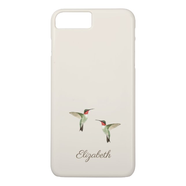 Capa Para iPhone, Case-Mate Ca. iPhone Ca Personalizado Do Creme Beige Humming (Verso)