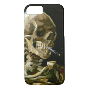 Capa iPhone 8/ 7 Cabeça de Gogh de um esqueleto com um cigarro