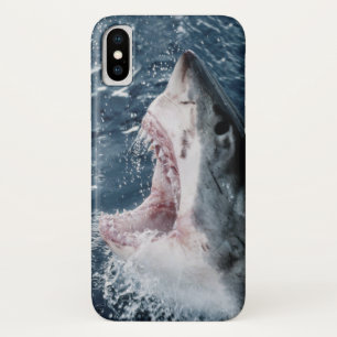 Capa Para iPhone X Cabeça do Tubarão Branco
