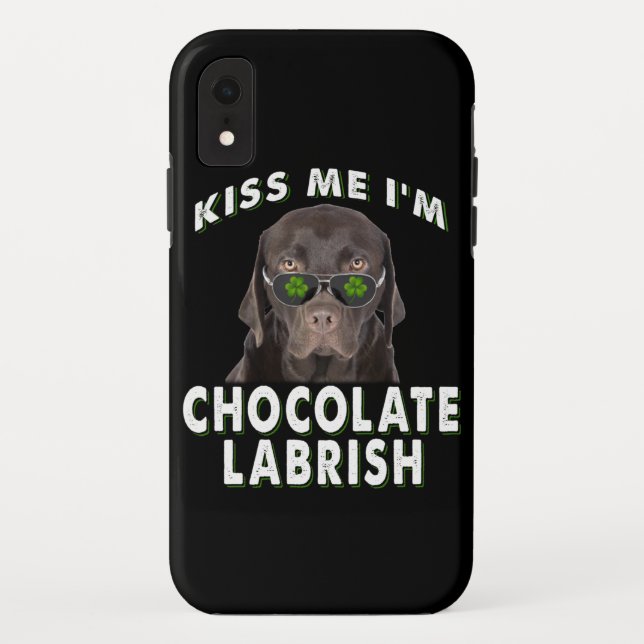 Capa Para iPhone, Case-Mate Cachorro | Beije-me Sou Chocolate Labrish (Verso)