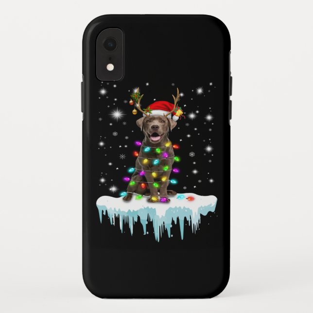 Capa Para iPhone, Case-Mate Cachorro | Chocolate Labrador de Natal (Verso)