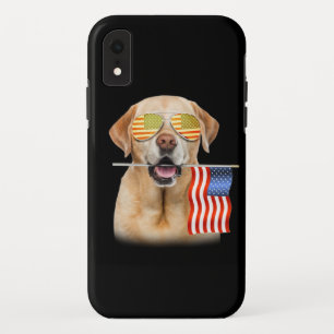 Capa Para iPhone Da Case-Mate Cachorro   Labrador Retriever EUA Flag