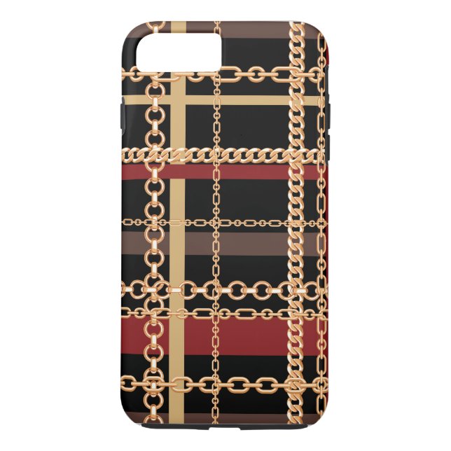 Capa Para iPhone, Case-Mate Cadeia Dourada (Faux) (Verso)