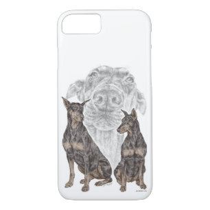 Capa iPhone 8/ 7 Cães Black e Tan Doberman