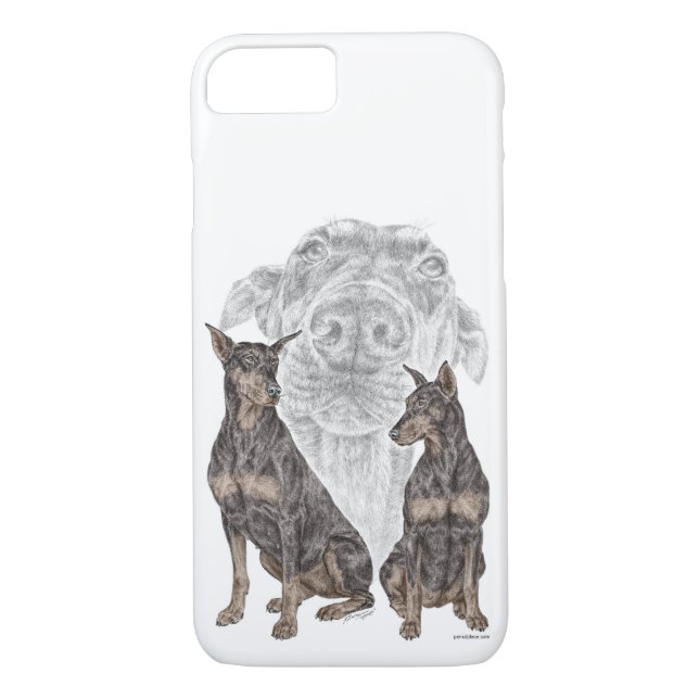 Capa Para iPhone, Case-Mate Cães Black e Tan Doberman (Verso)