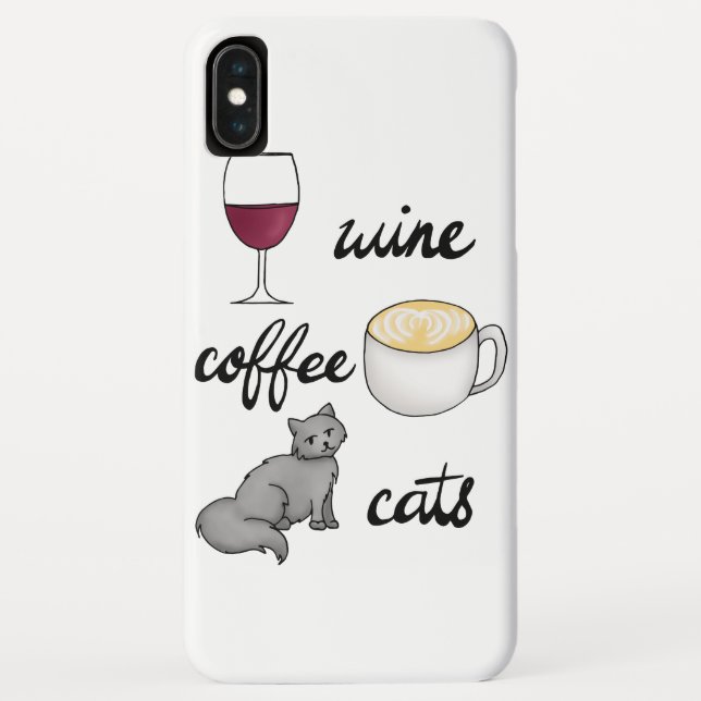 Capa Para iPhone, Case-Mate Café De Vinho Caricatura Engraçada (Verso)