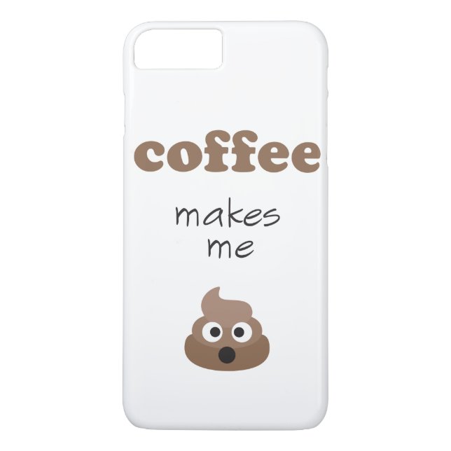 Capa Para iPhone, Case-Mate Café engraçado me faz fazer cocô de emoji (Verso)
