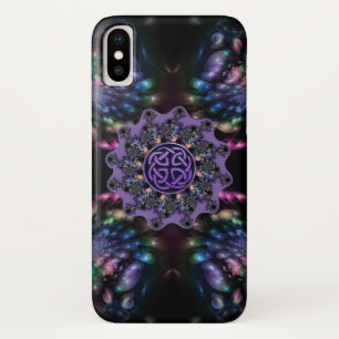 Capa Para iPhone X Caixa celta da mandala da flor do Fractal para o
