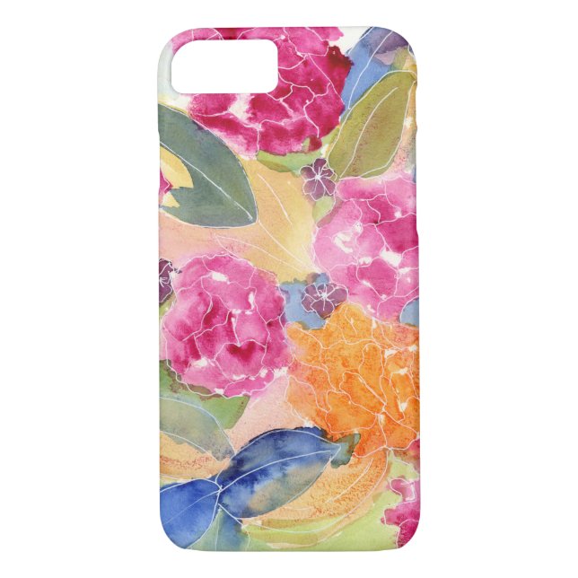 Capa Para iPhone, Case-Mate caixa d'água floral IPhone 7 (Verso)