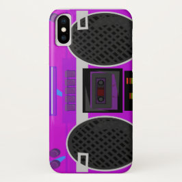 Capa Para iPhone X Caixa de Boombox Purple Incrível