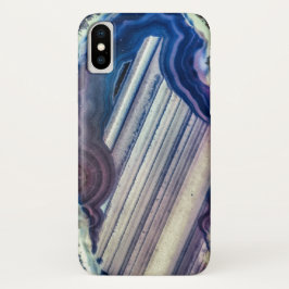 Capa Para iPhone X Caixa de Célula de Pedras Minerais de Agitação Azu