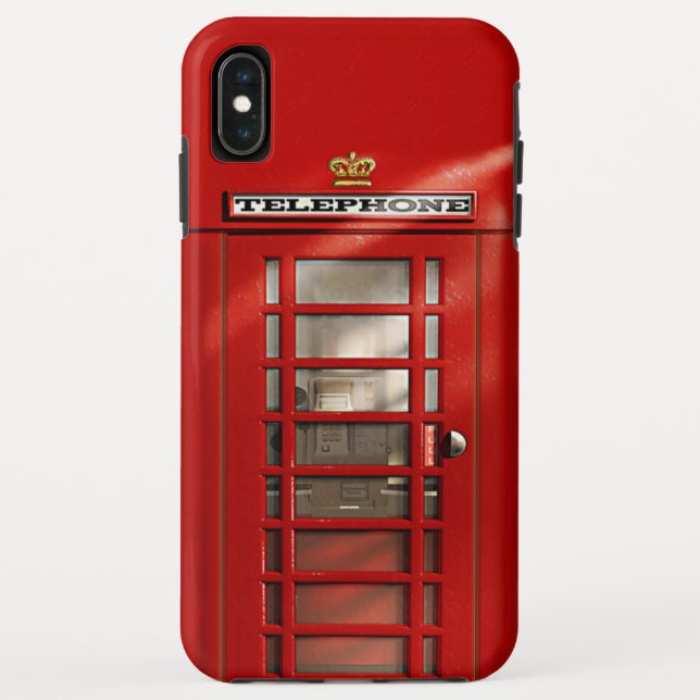 Capa Para iPhone, Case-Mate Caixa de telefone vermelha britânica clássica (Verso)