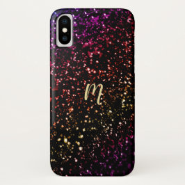 Capa Para iPhone X Caixa escura morna do iPhone X do monograma do