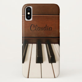 Capa Para iPhone X Caixa personalizada do iPhone X da música do piano