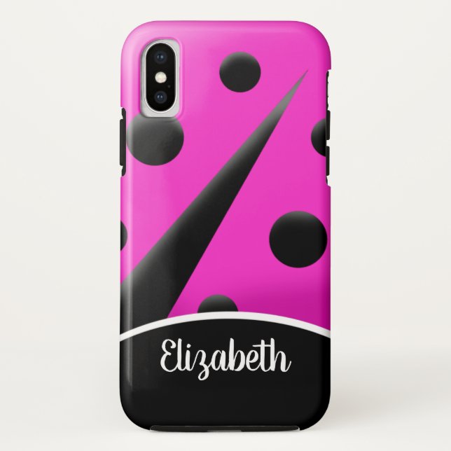 Capa Para iPhone, Case-Mate Caixa Personalizada Ladybug Rosa Quente (Verso)