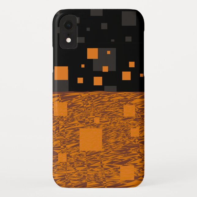 Capa Para iPhone, Case-Mate Caixa preta de abstrato de Halloween de alerta lar (Verso)