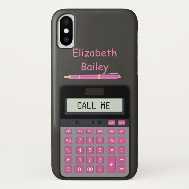 Capa Para iPhone, Case-Mate Calculadora e Caneta (Verso)
