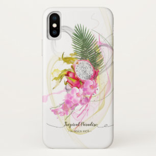 Capa Para iPhone Da Case-Mate Caligrafia tropical da fruta do dragão e da