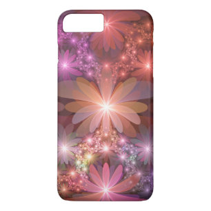 Capa iPhone 8 Plus/7 Plus Cama De Flores Arte Fractal Abstrato brilhante Col
