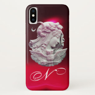 CAPA PARA iPhone DA Case-Mate CAMEO ANTIGO, MONOGRAMA DA SENHORA NOITE COM