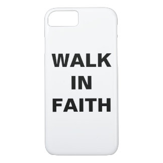 Capa iPhone 8/ 7 "Caminhar na Fé" Cristão Inspiracional