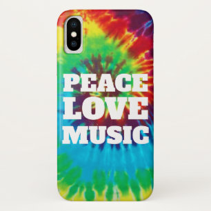 Capa Para iPhone Da Case-Mate Camisa Tie Dye Paz Amor Música