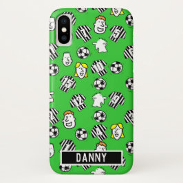 Capa Para iPhone Da Case-Mate Camisas de futebol de Black & White Striped.