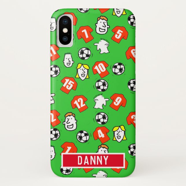 Capa Para iPhone, Case-Mate Camisas De Futebol Vermelhas. (Verso)