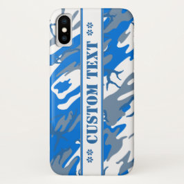 Capa Para iPhone Da Case-Mate Camo Azul Água Gelo com Texto Personalizado