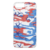 Camo Azul, Branco e Vermelho
