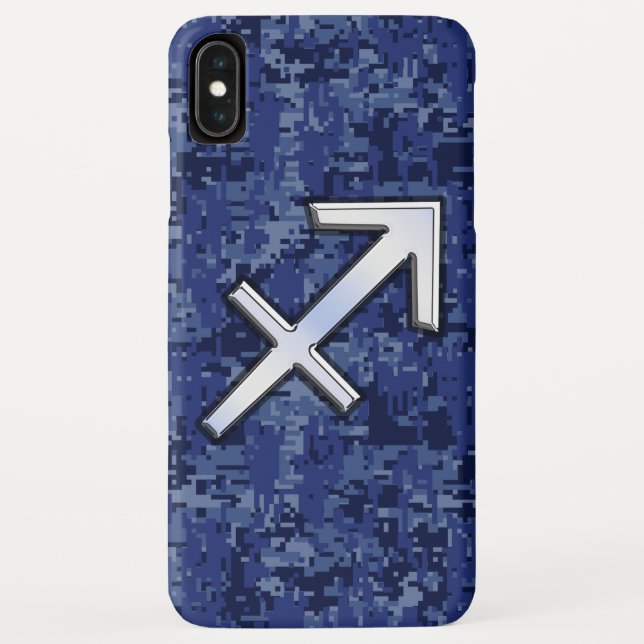 Capa Para iPhone, Case-Mate Camo Digital Marinho Sagitário Moderno - Símbolo Z (Verso)