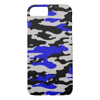 Capa Para iPhone Da Case-Mate Camo preto e azul - caso do iPhone 7