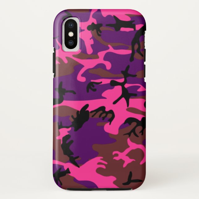 Capa Para iPhone, Case-Mate Camo rosa quente (Verso)