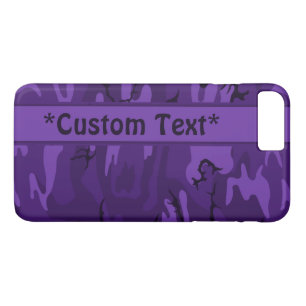 Capa Para iPhone Da Case-Mate Camo Roxo Escuro com Texto Personalizado