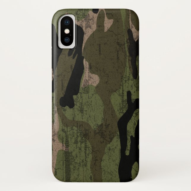 Capa Para iPhone, Case-Mate Camo verde afligido (Verso)