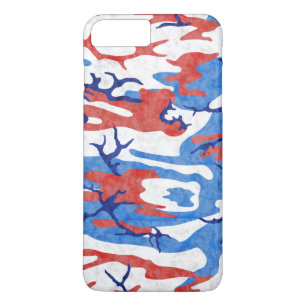 Capa Para iPhone Da Case-Mate Camo Vermelho Branco e Azul