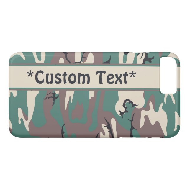 Capa Para iPhone, Case-Mate Camo Woodland com texto personalizado (Verso (Horizontal))