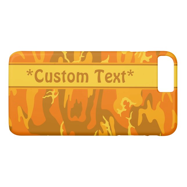 Capa Para iPhone, Case-Mate Campo Laranja de outono com texto personalizado (Verso (Horizontal))
