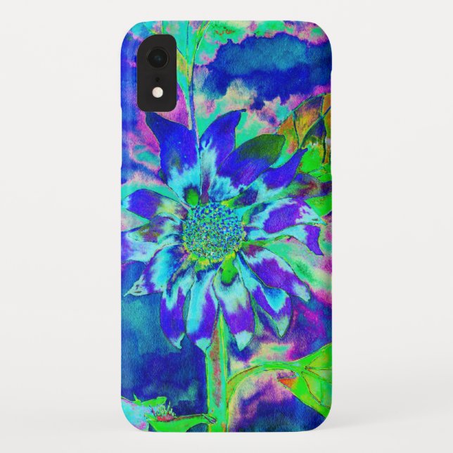 Capa Para iPhone, Case-Mate Campos de girassóis - girassol azul-turquesa (Verso)