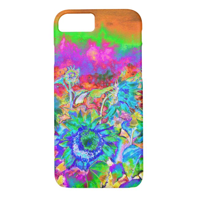 Capa Para iPhone, Case-Mate Campos de girassol - azul (Verso)
