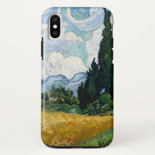 Capa Para iPhone XS Campos de Trigo com Ciprestes