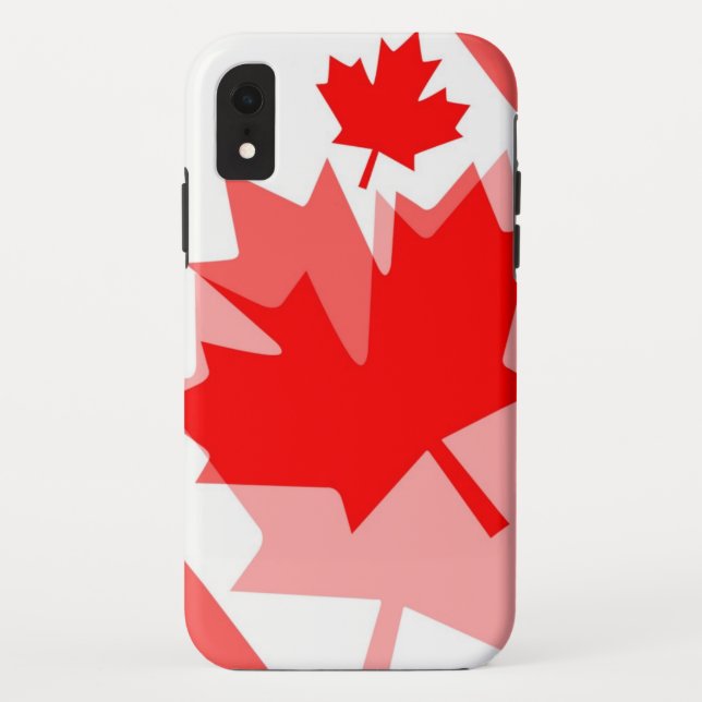 Capa Para iPhone, Case-Mate Canadense Red Maple Estilo em Camada Folha, CANADÁ (Verso)